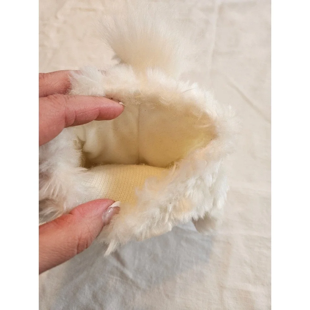Dan Dee Choice Cream Fluffy Lamb‎ Hand Puppet Plush Stuffed Animal Toy Vintage